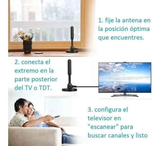 ANTENA TV UNIVERSAL CALIDAD ULTRA HD - 30% DESCUENTO - Tienda De 1 - Click